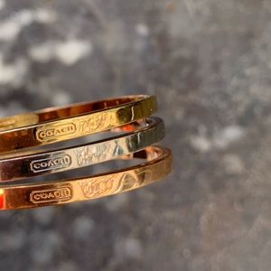 Coach 3 Bangle Bracelet Set